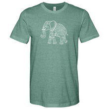 Load image into Gallery viewer, Elephant Line Art Heathered Tee
