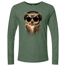 Load image into Gallery viewer, Owl in Headphones Long Sleeve
