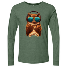 Load image into Gallery viewer, Owl With Sunglass and Headphone Long Sleeve
