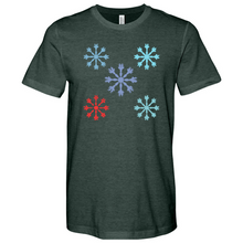 Load image into Gallery viewer, Danish Modern Snowflakes Heathered Tee
