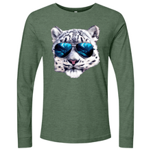 Load image into Gallery viewer, Snow Leopard Blue Sunglasses Long Sleeve
