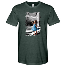 Load image into Gallery viewer, Little Girl Smiling and Waving at the Camera 02 Heathered Tee
