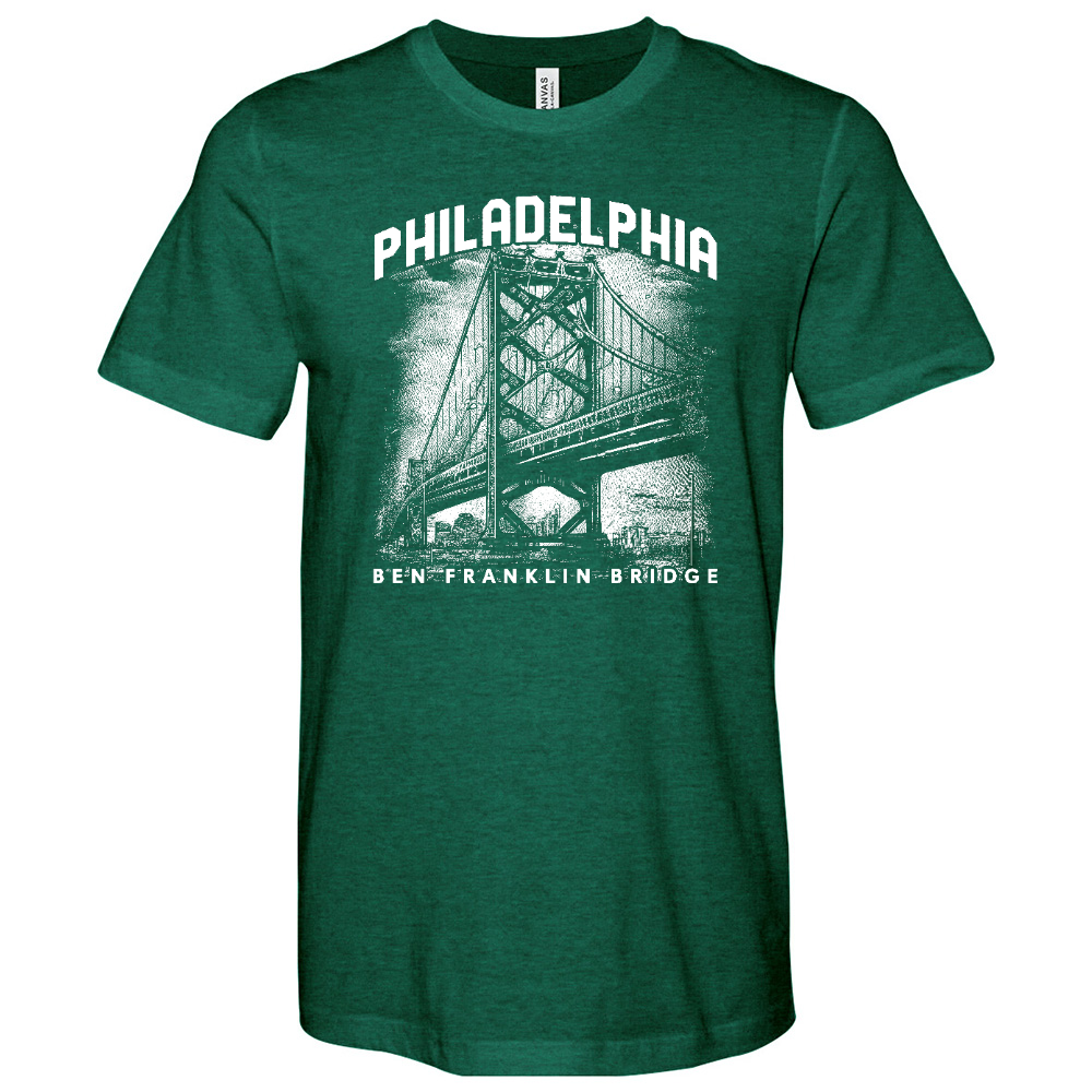 Ben Franklin Bridge Heathered Tee