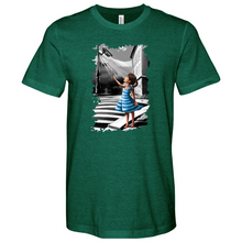 Load image into Gallery viewer, Little Girl Smiling and Waving at the Camera 02 Heathered Tee
