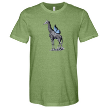 Load image into Gallery viewer, Giraffe Butterfly Heathered Tee
