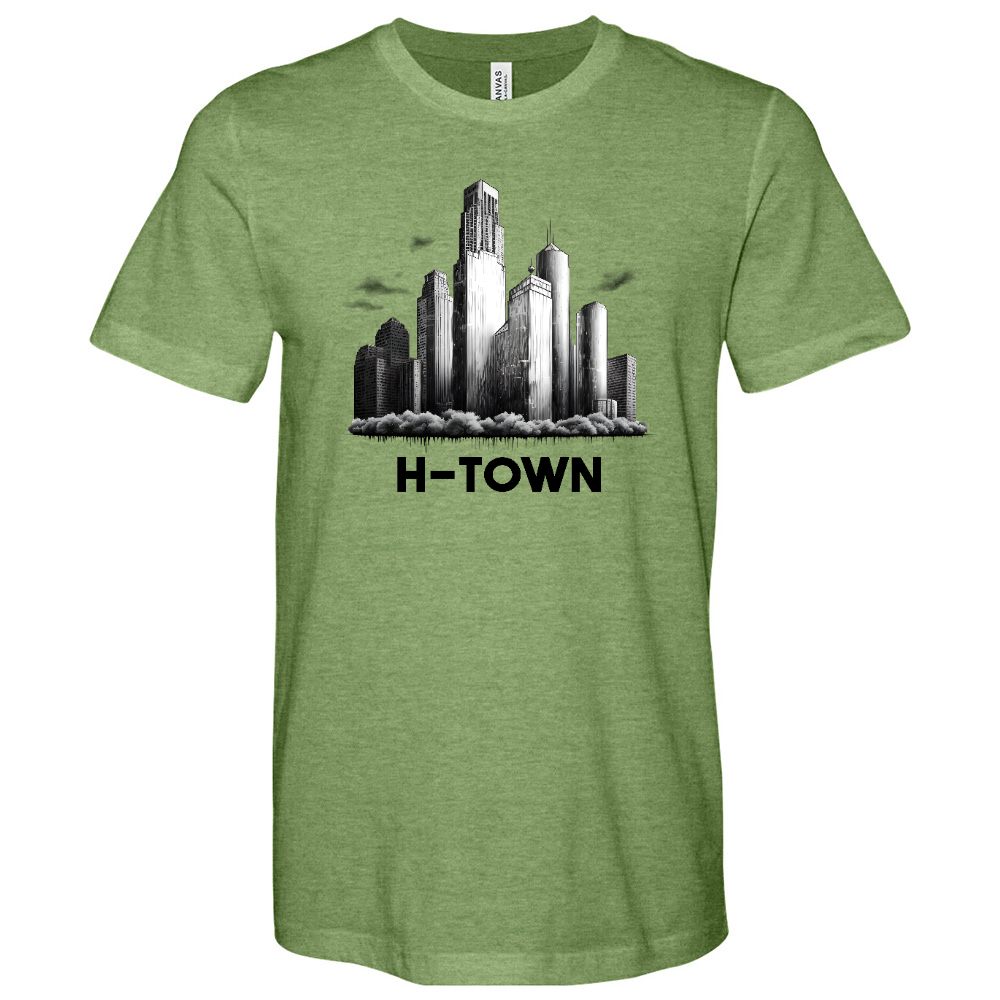 Houston Skyline City Heathered Tee