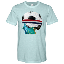 Load image into Gallery viewer, Soccer Head Heathered Tee
