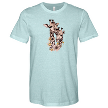 Load image into Gallery viewer, A Giraffe With Flowers on its Leg Heathered Tee
