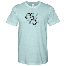 Load image into Gallery viewer, Elephant Head Side View Incorporate Decoration Heathered Tee
