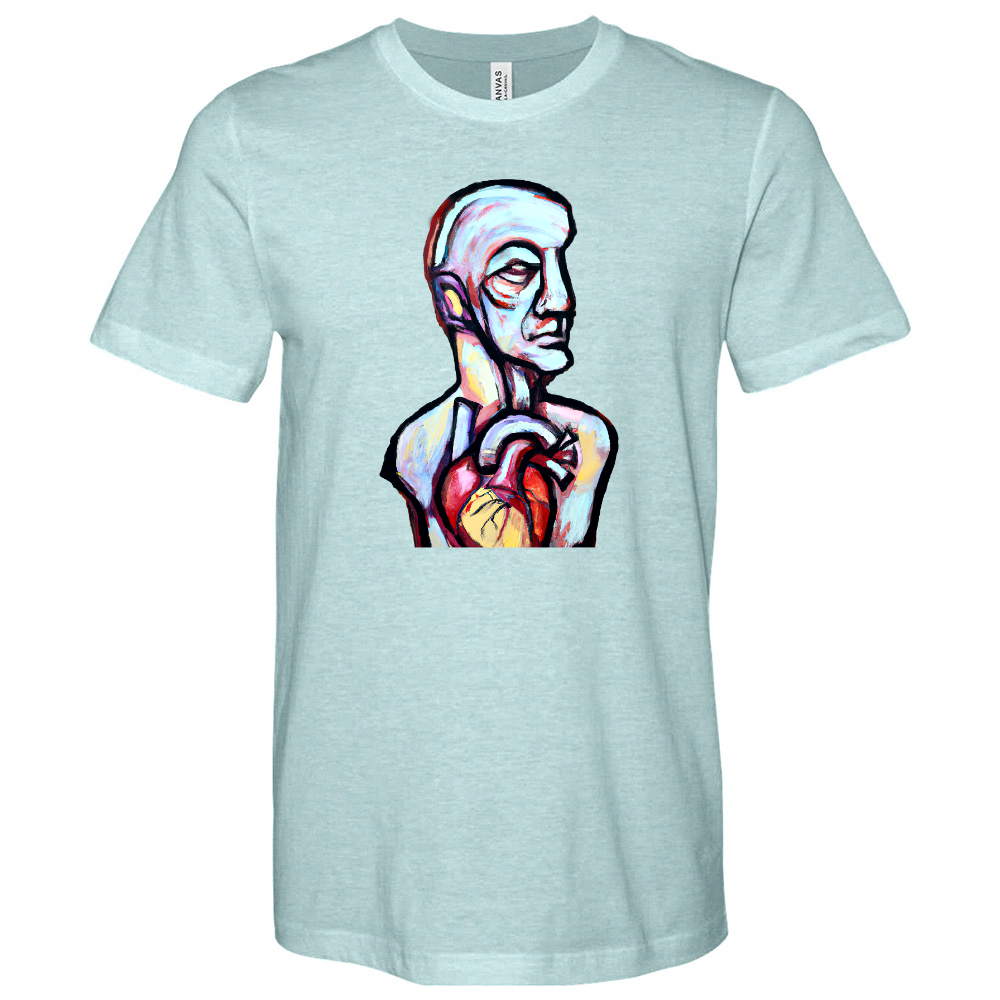 Abstract Art Head Heathered Tee