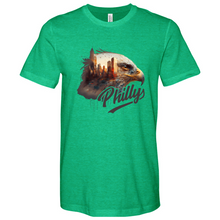 Load image into Gallery viewer, Philly Rugby Eagle Heathered Tee
