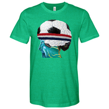 Load image into Gallery viewer, Soccer Head Heathered Tee
