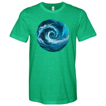 Load image into Gallery viewer, Swirl Wave Blue White Heathered Tee
