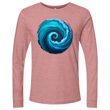 Load image into Gallery viewer, Swirl Wave Blue Long Sleeve
