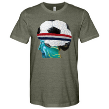 Load image into Gallery viewer, Soccer Head Heathered Tee
