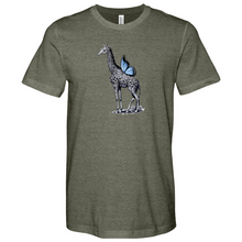 Load image into Gallery viewer, Giraffe Butterfly Heathered Tee
