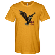 Load image into Gallery viewer, Green Eagle &amp; Shredded Fabric Heathered Tee
