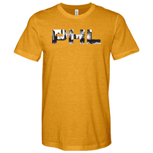 Load image into Gallery viewer, PHL Retro Skyline Heathered Tee
