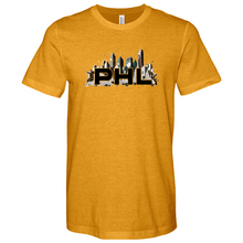 Load image into Gallery viewer, PHL Faded Skyline Heathered Tee
