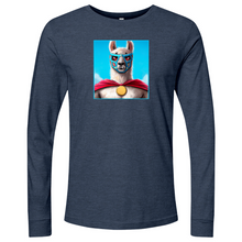 Load image into Gallery viewer, Llama Luchidor Blue Long Sleeve
