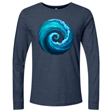 Load image into Gallery viewer, Swirl Wave Blue Long Sleeve
