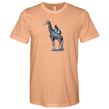 Load image into Gallery viewer, Giraffe Butterfly Heathered Tee
