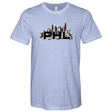 Load image into Gallery viewer, PHL Faded Skyline Heathered Tee
