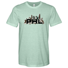 Load image into Gallery viewer, PHL Faded Skyline Heathered Tee

