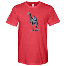 Load image into Gallery viewer, Giraffe Butterfly Heathered Tee
