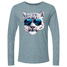 Load image into Gallery viewer, Snow Leopard Blue Sunglasses Long Sleeve
