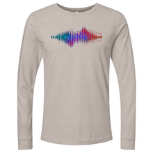 Load image into Gallery viewer, Frequency Waves Red Blue Long Sleeve
