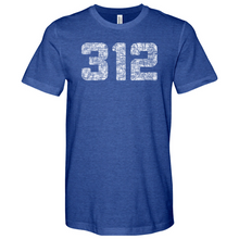 Load image into Gallery viewer, Chicago 312 Heathered Tee
