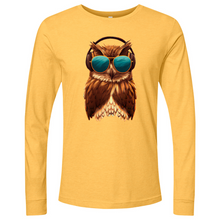 Load image into Gallery viewer, Owl With Sunglass and Headphone Long Sleeve
