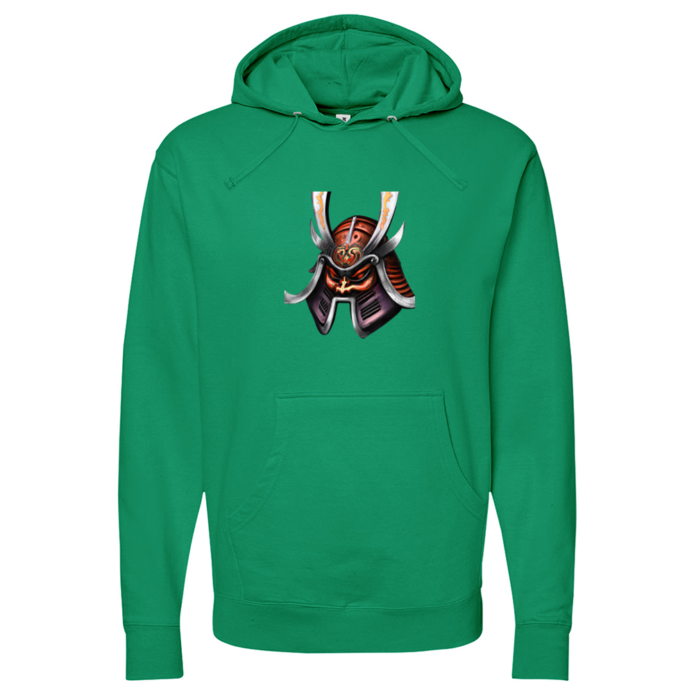 Red Tongue Japanese Warrior Midweight Hooded Sweatshirt