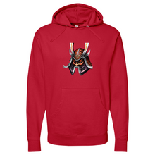 Load image into Gallery viewer, Red Tongue Japanese Warrior Midweight Hooded Sweatshirt
