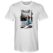 Load image into Gallery viewer, Little Girl Smiling and Waving at the Camera 02 Heathered Tee
