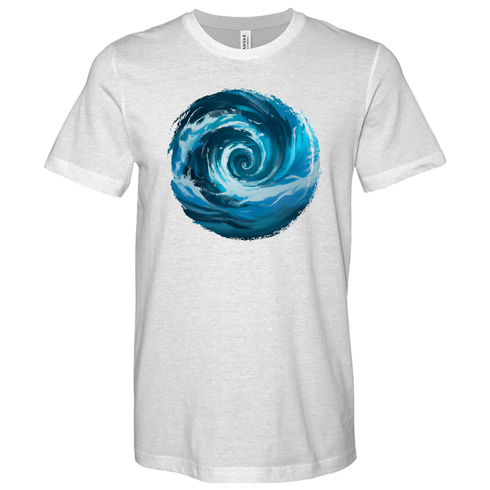 Swirl Wave Blue White Heathered Tee