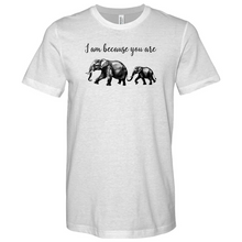 Load image into Gallery viewer, I am Because You Are Heathered Tee
